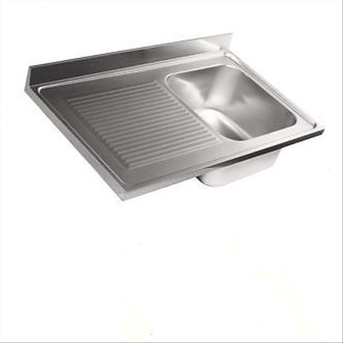 Lavello Cucina 90 Cm.Lavello Lavandino Cucina Inox Appoggio Da Mobile Cm 90 X 50 Ala Sx Ebay