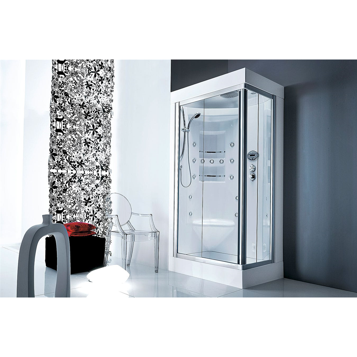 Box Cabina Doccia Idromassaggio Rettangolare 80x100 ...